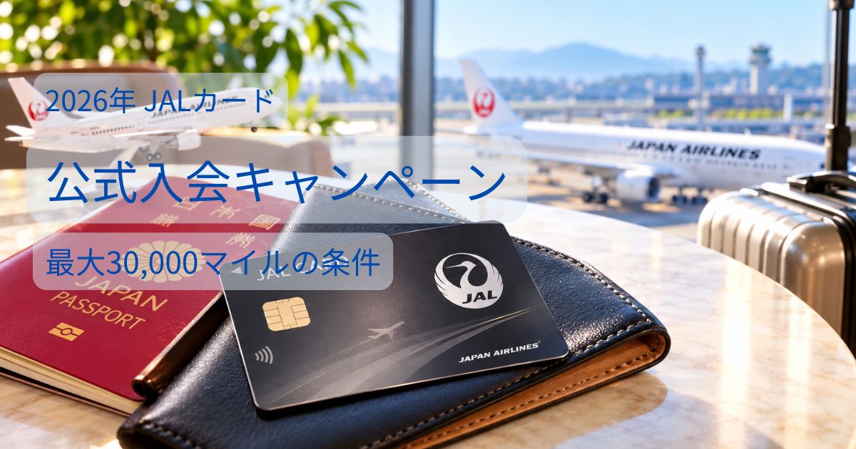 2026年JALカード公式入会キャンペーンと最大30,000マイルの条件を解説
